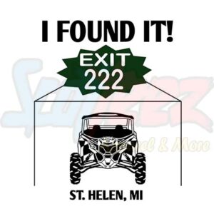 I Found It Exit 222 Sign Side By Side
